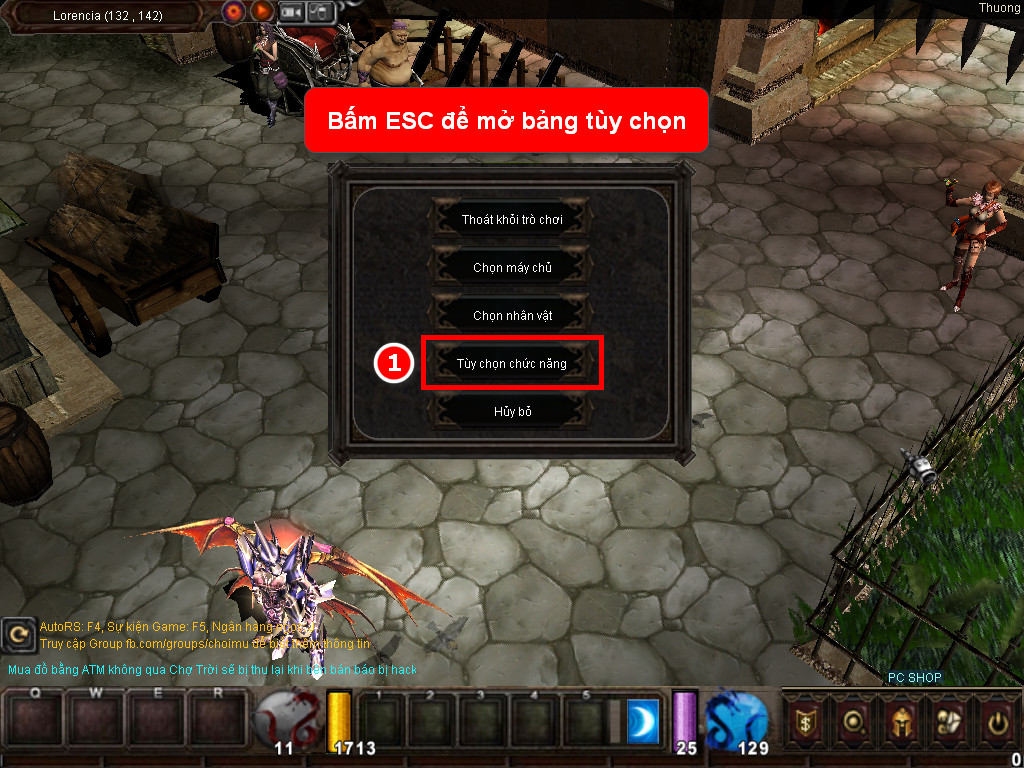 Chức năng chính của Game MU Giang Hồ